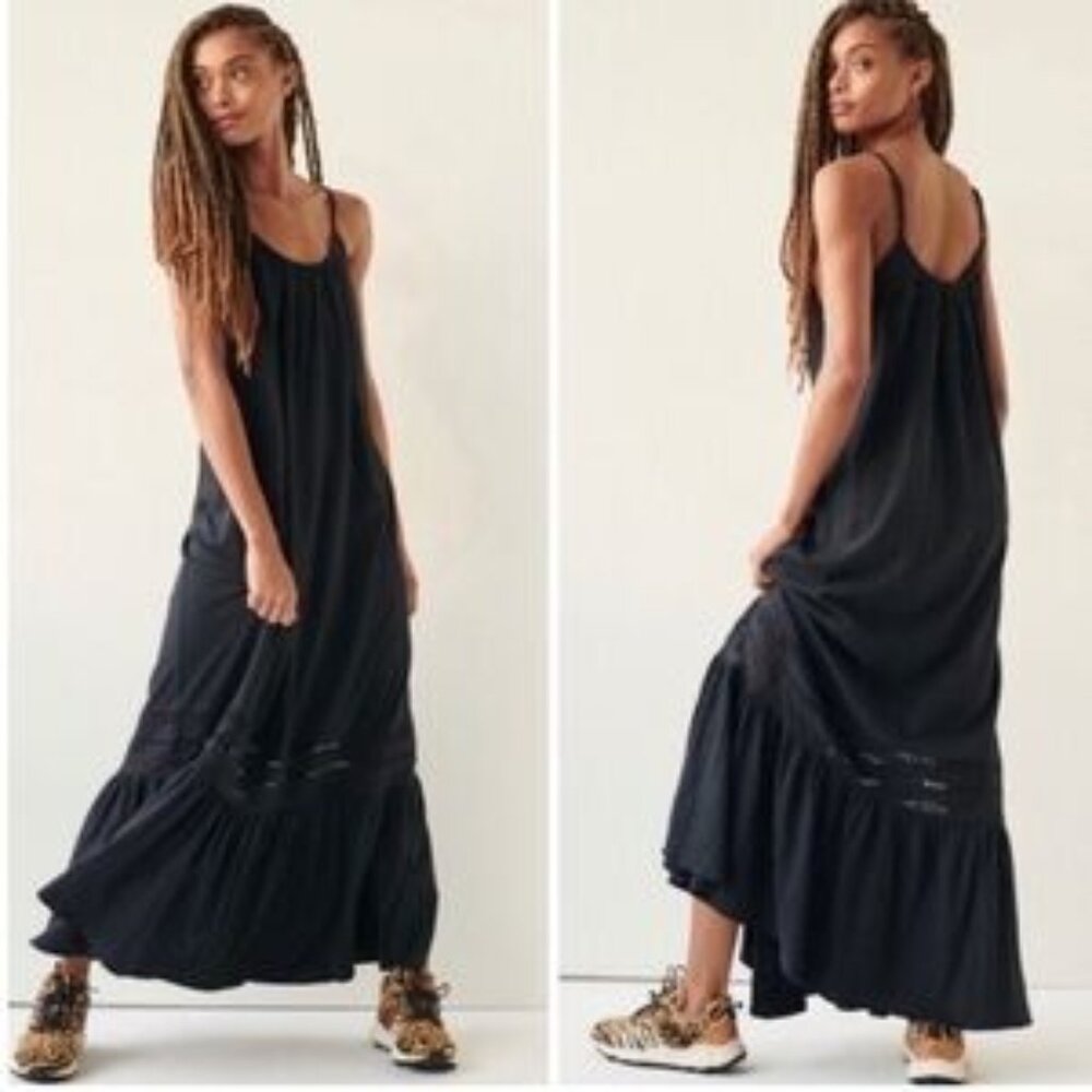 Anthropologie Saturday Sunday Trudie Boho Spaghetti Strap Cotton Maxi Dress